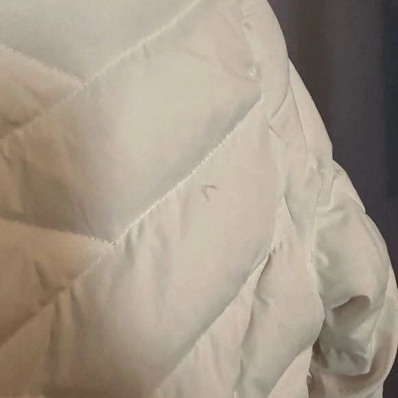 Ellen Tracy White Puffer Jacket Hip Length XS - Picture 6 of 7